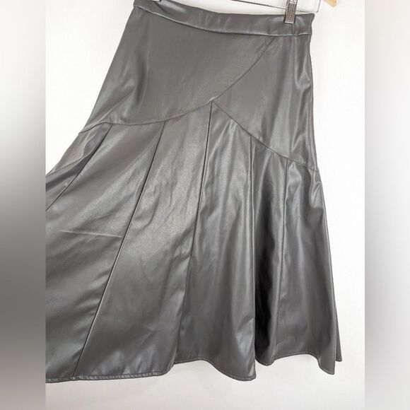 Emerson Lang faux long grey leather skirt - size M - Picture 3 of 10